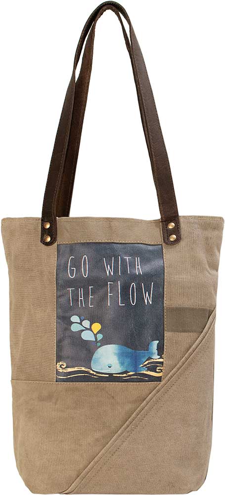 Go With The Flow ~ Whale ~ Tote