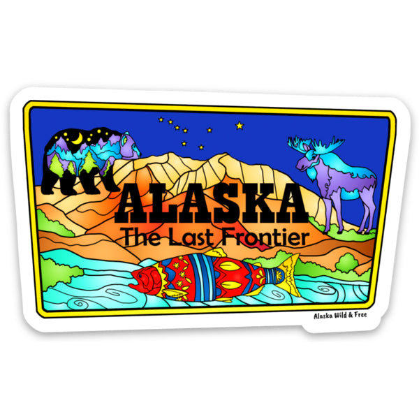 Alaska State License Plate Sticker