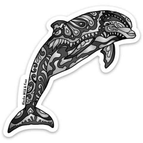 Dolphin Black - Sticker
