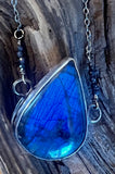 Vintage Sterling & Blue Flash Labradorite Necklace