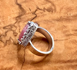 Rhodochrosite Sterling Silver Ring ~
