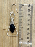 Purple Flourite Triangle Earrings
