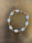 Rose Gold & Aqua Marine Bracelet 7 Jewelry