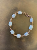Rose Gold & Aqua Marine Bracelet 7 Jewelry