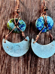 COPPER PATINA & CLAY EARRINGS